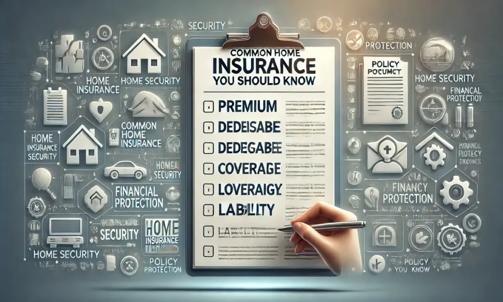 Common Home Insurance Terms You Should Know